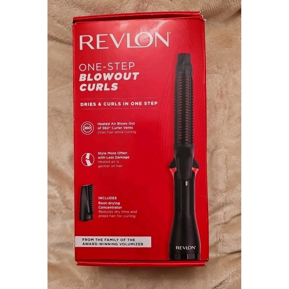 REVLON One-Step Blowout Curls Dry & Curl in One 360° Curler Vents NEW Open box